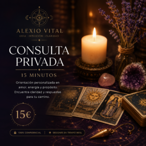 Consulta privada de tarot con Alexio Vital de 15 minutos