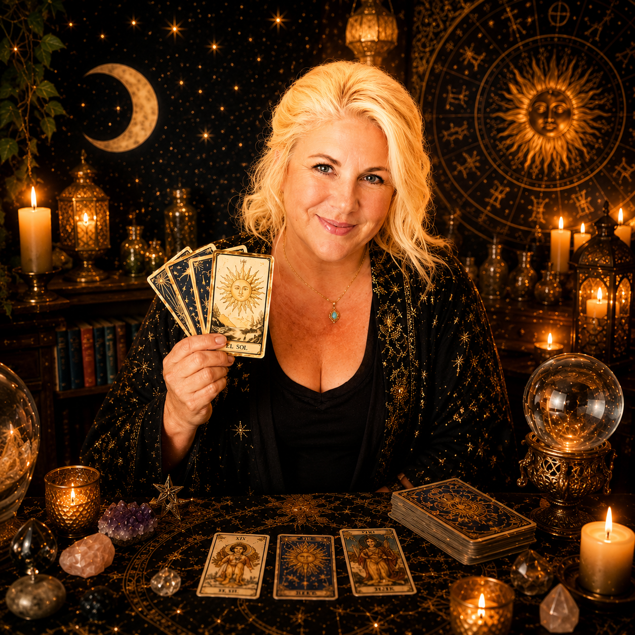 Anastasia tarotista colaboradora de Alexio Vital especializada en amor, energía familiar y sanación espiritual